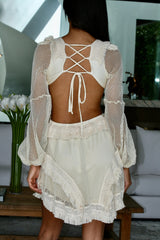 Tulum Cutout Natural Mini Dress | Social Girls Miami
