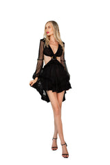 Tulum Cutout Black Mini Dress | Social Girls Miami