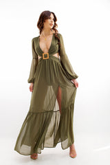 Jungle Island Cutout Maxi Dress | Social Girls Miami