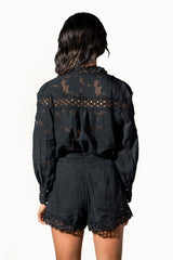 setai black set shorts & blouse - 1