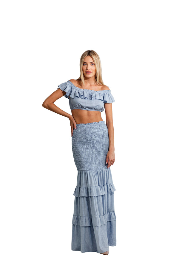 Majorca Blue Skirt Set | Social Girls Miami